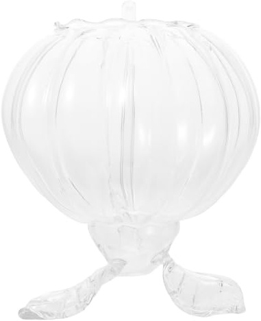 SOLUSTRE Creative Pumpkin Shape Vampire Wine Glass with Straw, Glass Cocktail Decanter with Leaf Shaped Stable Base, 250ml Capacity, Easy Maintenance for Halloween Events and Gatherings