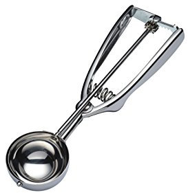 KitchenCraft Mechanical Stainless Steel Cookie / Ice Cream Scoop, 4.9 cm (2”), Silver