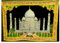 Taj Mahal Wandbild 106x75cm Indien Tadsch Baumwollbild Pailletten Handbemalung