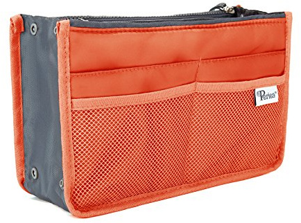 Periea Chelsy Handbag Organiser Insert (Coral, Medium)