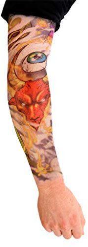 Maskworld Hard Rocker - Tattoo Ärmel zum Überziehen - Armgröße: L - Kostüm-Zubehör für Halloween, Karneval & Motto-Party