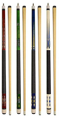 Set of 4 Pool Cues New 58 Billiard House Bar Pool Cue Sticks (SET15~18)