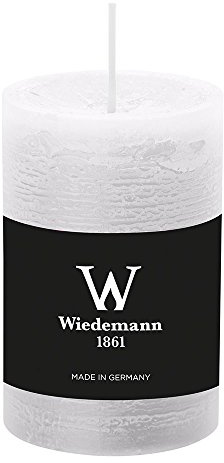 durchgefärbte Stumpenkerzen (H x Ø) 90 x 58 mm, Farbe Weiß, mit ASF zum Abbrandschutz, Wiedemann Marble Kerzen, Advent, Adventskranz, Weihnachten, Dekoration, Event