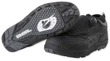 O'NEAL Mountainbike Schuhe Loam WP SPD Schuhe Vegan I Atmungsaktiv & wasserdicht I MTB Downhill Freeride | Unisex MTB Schuhe Herren Damen I Schwarz I Größe 47