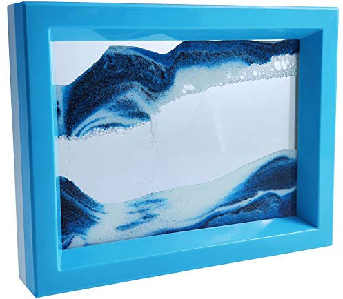 LYPGONE Beweglicher Sand Kunst Bild dynamischer Sand Bild fließender Sand Bild Desktop Art Spielzeug gewählt Bestes Geschenk (Ozeanherz)