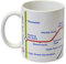 Licensed Official TFL London Underground™ Tube Map Ceramic Mug White 280 ml