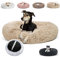 JRUI Hundebett für Grosse Hunde Waschbar (3XL) 100 cm Ø- Hundekissen Katzenkissen- Hundesofa- Hundekörbchen Katzenkörbchen- Rund Plüsch Flauschig Haustierbett, Beige