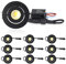 10pcs einbaustrahler ip65 Wasserdicht 3 * 1W Innenbeleuchtung Stück hohe Qualität Schrank Beleuchtung COB Mini LED Spot Lights((Black, 6000K)