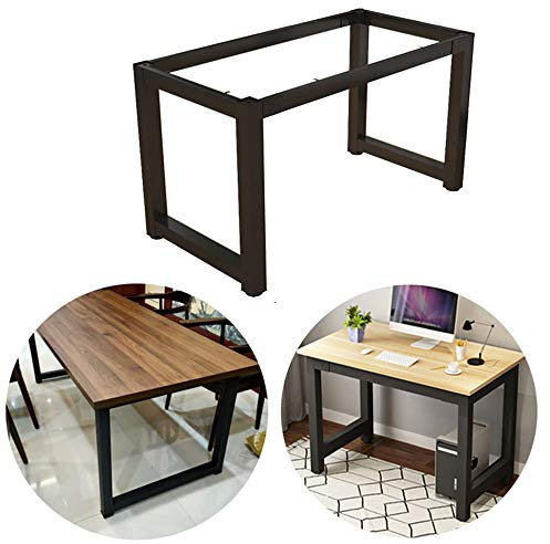 NWHJ Tischgestell für Schreibtisch aus Metall, Vierkantrohr Tischbeine,Schwarz,Weißer Stahl Untergestell, Höhe 71,5 cm, mit Verstellbaren Fuß