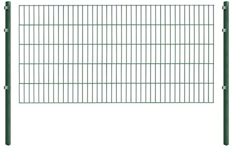 Einstabmattenzaun/Stabmattenzaun, H 100 cm, grün, 10-50m - inklusive Pfosten - Komplett Set (50 m)