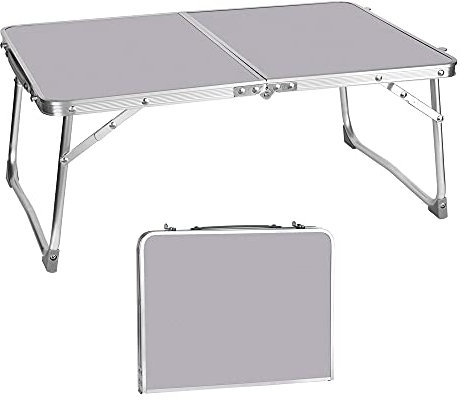 Laptop-Bettisch, faltbarer Laptop-Schreibtisch, Laptop-Bett-Tablett, Beistelltisch – klappbares Frühstücks-Serviertablett, Notebook-Ständer, Lese-Halter, weiß, Größe 60 x 40 x 26 cm