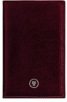 Maxwell-Scott Italienisches Leder Adressbuch in Weinrot - CaldanaM
