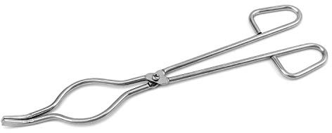 QWORK® Edelstahl Tiegelzange für Labor, Industrie, 300 mm lang