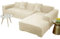 JHLD Sofabezug L Form, Stretch Sofabezug Samt L-förmiger Sofabezug Weiche Anti-rutsch Sofa Überwürfe Für Ecksofa-Beige-2 Sitzer+2 Sitzer