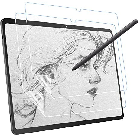 MoKo 2 Stück Papier Schutzfolie für Samsung Galaxy Tab S10 Plus 2024 / Tab S9 FE Plus 5G 2023/S9 Plus/S7 FE 5G/S8 Plus 2022/S7 Plus 12,4, Papierähnliche Schreibfolie für S-Pen, Blendfreie Folie, Matt