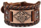 Thajaling Flying Dragon Totem Lederarmband, Wikinger Totem Vintage Armband, breites Lederarmband mit keltischem Knoten, Modearmband für Männer (Braun)