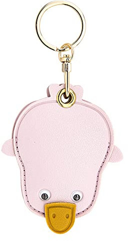 YOYUMI Portachiavi Casa Porta Carte Di Controllo Accessi In Pelle Cartone Animato Goccia D'Acqua Portachiavi Quadrato Anatra
