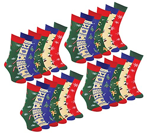 Mens Christmas Socks | Sock Snob | Novelty Colourful Stylish Funny Patterned Crew Xmas Socks