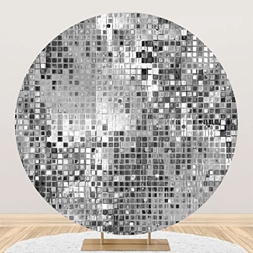 SDOTPMT Durchmesser 1.8m Schimmern Paillette Wand Runde Kulisse Splitter Fliese Glänzend schillernd Abstrakt Halos Stellwerk Gliter Fotografischer Hintergrund Vorschl f Mädchen Geburtstag Feiertag