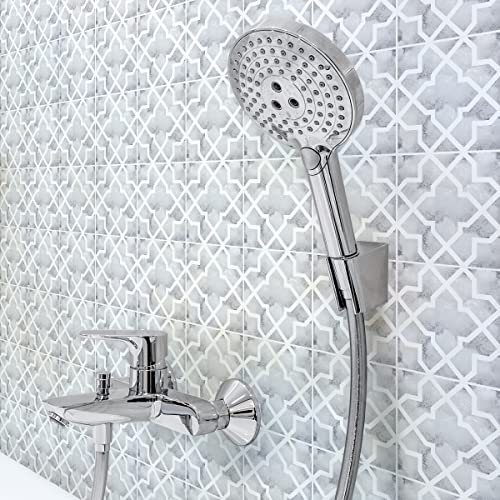 Ambiance Sticker Vinilos Autoadhesivos, Decoración de Paredes, Adhesivos de Azulejos para Baño y Cocina Baldosas de Cemento Authentiques Laudrina - 9 Vinilo Azulejos de 10 x 10 cm