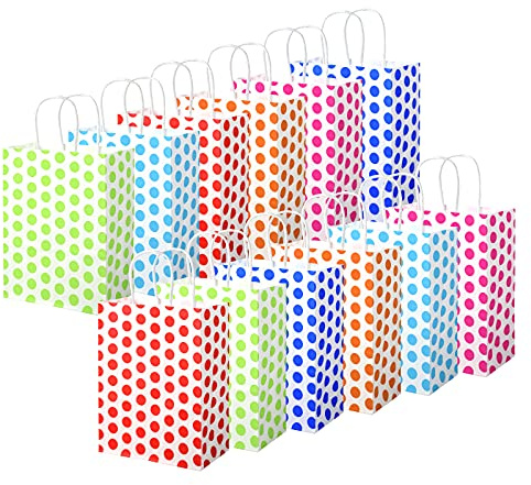 Kesote 12 Stück Geschenkbeutel aus Papier mit Spitze