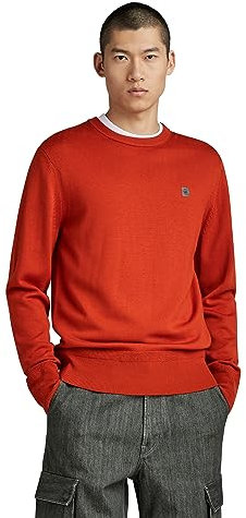 G-STAR RAW Herren Premium Core Knitted Pullover, Orange (Rooibos Tea D21931-B692-G052), M