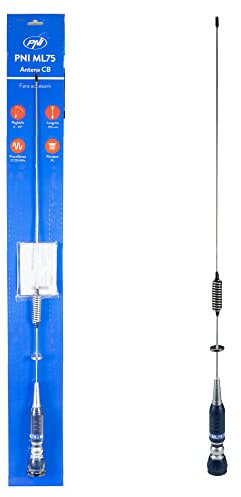 Antenne CB PNI ML75, Longueur 75cm, 26-28MHz, 300W, Pliable, sans Accessoires