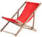 KADAX Liegestuhl, Strandstuhl aus Holz, Sonnenliege bis 120kg, Liege aus Buchenholz, Holzklappstühle, Strandliege, Klappliege für Strand, Holz-Liegestuhl (Rot)
