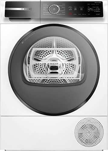 Bosch WQB235B0IT Serie 8, Asciugatrice Smart a pompa di calore, capacità 8 kg, Classe energetica C, Sensori di asciugatura intelligenti, Condensatore autopulente, Bianco, 60 cm.