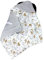 TupTam Baby Winter Einschlagdecke Babydecke 75x75cm für Autositz Babyschale Wattiert Minky Baumwolle Universal, Farbe: Tiere im Wald/Waschbären/Rehe/Grau, Größe: Einheitsgröße