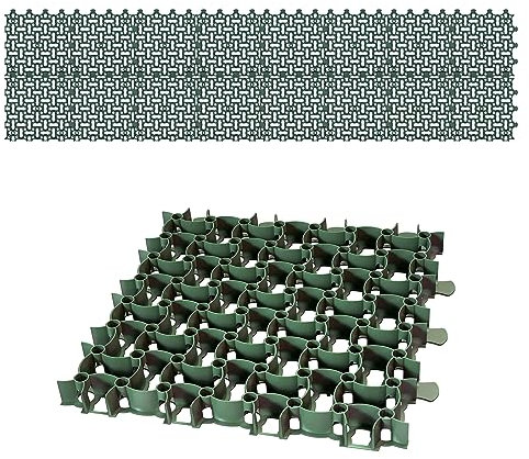 BigDean16x Rasengitter Paddockplatte 50x50 cm Rasenmatten Rasenwaben Kiesgitter Parkplatzrasen 4 m²