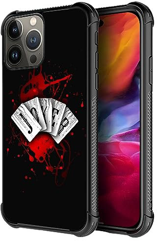 ZHEGAILIAN Case Compatible with iPhone 15 Pro,Joker Cards 15 Pro Cases for Men/Boys,UNBreak Reinforced Corners Fashoin Back Cover Soft TPU Bumper Frame Case Compatible with iPhone 15 Pro 6.1inch