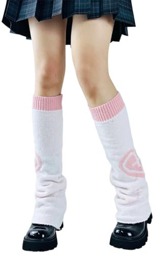 Ovida Calentadores de piernas Y2k para mujeres y niñas, estilo japonés, estilo Lolita, acampanado, calentador de piernas gótico, calcetines largos hasta la rodilla, cubierta de pierna Kawaii Harajuku,