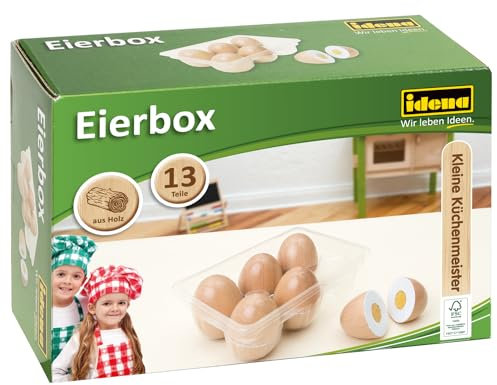 Idena Kleine Küchenmeister Eierbox - 13-teilig, FSC® 100 %, aus Holzn