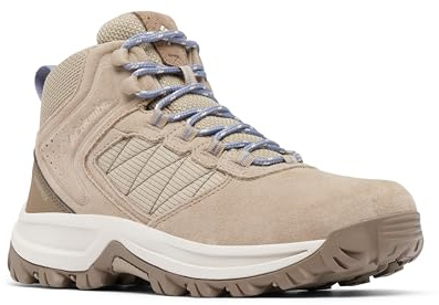 Columbia Womens Transverse Suede Waterproof Hiking Boot, Canvas Tan/New Moon, 8