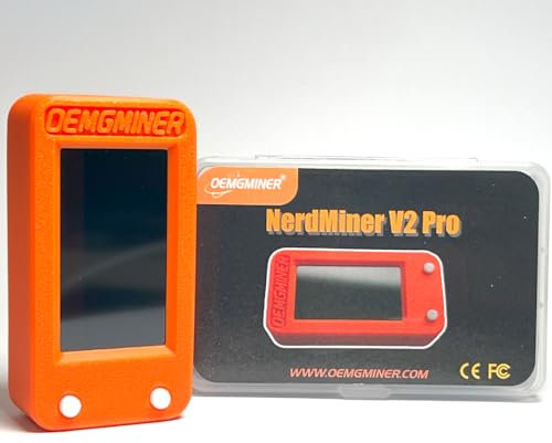 NerdMiner V2 78KH/s T-Display S3 Bitcoin Solo Lottery Miner Win 6.25 BTC mit geringem Stromverbrauch - WiFi-Verbindung und USB-C-Leistung (78 KH/s)