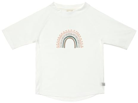 LÄSSIG Baby und Kleinkind Kurzarm Schwimmshirt Badeshirt Rashguard mit UV-Schutz Rainbow Nature 13-18 Monate