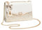 CORIOS Damen Elegant Schultertasche PU Leder Handtasche Pailletten Umhängetasche Mittel Kapazität Henkeltasche Tragetasche Mode Henkeltaschen Tote Beutel Weiß