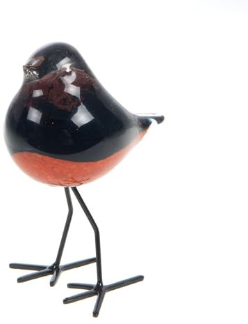 Amadeus - Betty Sulfure Verre Oiseau sur Pied 15cm