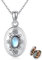 DAYLINLOVE Mondstein Medaillon Halskette 925 Sterling Silber Foto Medaillon Anhänger die Bilder Mondstein Schmuck kette Geschenke für Frauen Damen Freundin hält