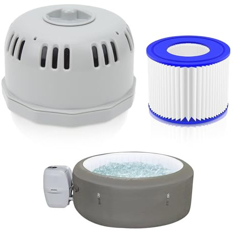 Boîtier de support de filtre pour spa Lay Z, support de cartouche de nettoyage de piscine, couvercle et boîtier pour système de filtre de spa, Lay-Z-Spa Bestway Double boîtier de filtre pour Lazy Spa