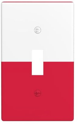Polnische Flagge Druck Lichtschalter Schutz, Dekor einfache Kippschalter für Küche, Schlafzimmer Wandplatte