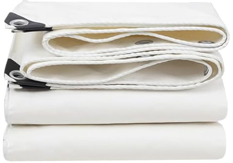 Strapazierfähige Plane aus Segeltuch,weiße Plane,wasserdicht,1 x 2m,1.5 x 2m,2 x 2m,2 x 3m,3 x 4m,3 x 6m,5 x 6m,kleine,dicke Plane,Möbel,Caravan,Abdeckplane,Camping (Größe: 2 x 4m (6.5 Fuß x 13,1 Fuß)