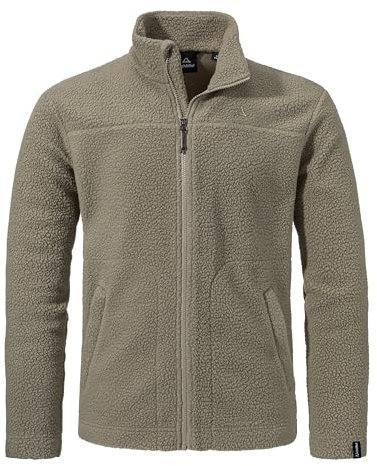 Schöffel Herren CIRC Fleece Jk Style Purga MNS, kreislauffähige Fleecejacke aus kuscheligem Sherpa Fleece, wärmende, schnell trocknende Outdoor Jacke mit fast 100 % Recyclingfähigkeit, nutmeg, 48