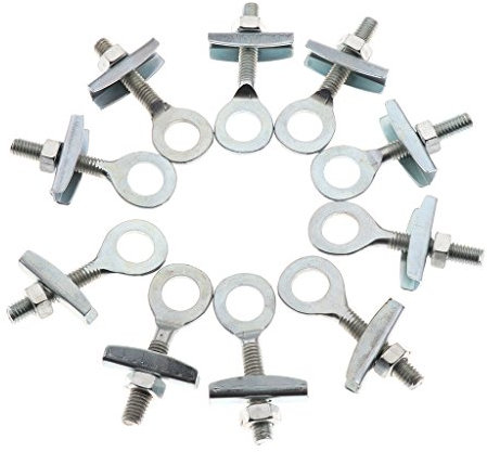 Courtieyeardceastea 10 tensores de cadena para bicicleta BMX, plateados, 5 mm x 5 cm