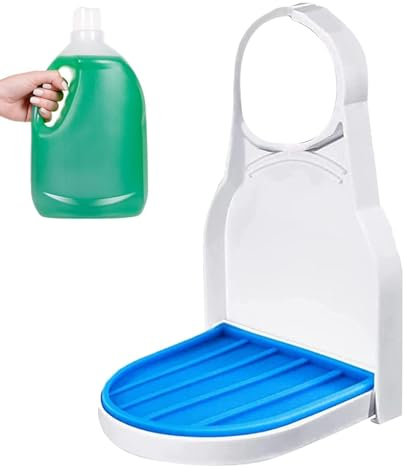 Laundry Detergent Cup Holder - Drip Catcher Tray Fabric Softener Drip Catcher Soap Holder Tray Cup | Firmly Hold Laundry Bottle Spouts, Keep Washer, Dryer and Laundry Floor Clean and