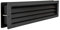 MLS Rejilla de Ventilación de Puerta L 1000, de Aluminio, para Hojas de Puerta de 37-55 mm de Grosor, Rejilla Rectangular con Material de Fijación, 465 x 106 mm, Negro