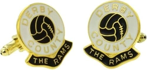 Football Coloured Enamel Cufflinks Derby