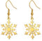 KKJOY Schneeflocke Ohrringe Edelstahl Winter Mode Anhänger Ohrringe Weihnachten Party Schmuck für Frauen