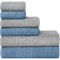 nice homeit Set Asciugamani Bagno 12 Pezzi - Asciugamani Viso, Bidet, Doccia e Ospiti in 100% Cotone - Morbidi, Anti-Pilling, Super Assorbenti, Made in Italy. Bianco Grigio